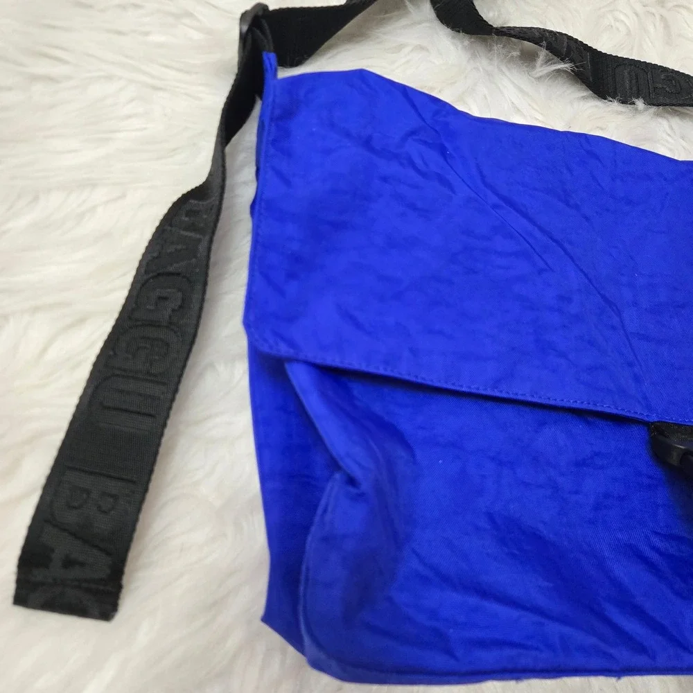 Baggu Nylon Messenger Bag Lapis Blue Recycled Crossbody Laptop Sleeve NWT